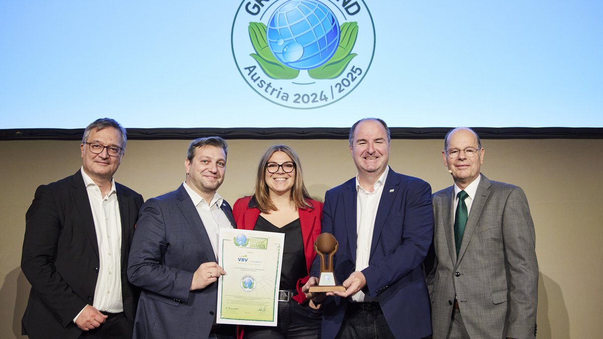 VBV-Team erhält die Auszeichnung Green Brand VBV-Team erhält die Auszeichnung Green Brand für 2024-2025